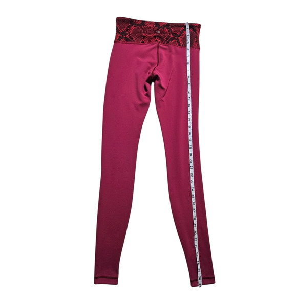 Lululemon womens Wunder Under Pant III Reversible Cranberry/Alarming leggings 4 - Picture 13 of 15